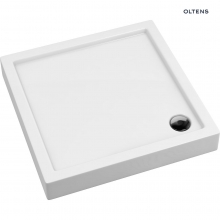 Oltens Vindel brodzik 90x90 cm kwadratowy akrylowy biały, 17004000