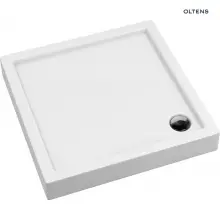 Oltens Vindel brodzik 90x90 cm kwadratowy akrylowy biały, 17004000