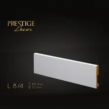 Listwa przypodłogowa MDF Prestige Decor L 8/4 - 12mm - biała - RAL 9003/RAL 9016 - ZAPYTAJ O RABAT