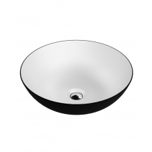 Umywalka nablatowa 40 cm - Lavita Rosa Black/White