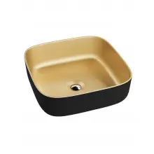 Umywalka nablatowa 39cm - Lavita Galera Mini Gold Black