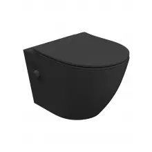 Lavita Salto BLACK 3.0 - czarna miska WC wisząca z funkcją bidetu + deska