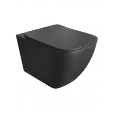 Czarna Miska WC wisząca z deską - Lavita Onil Black - Zapytaj o rabat!