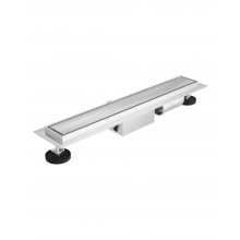 Odpływ liniowy 50cm, Lavita Plate Steel 500 - Syfon stalowy, odpływ prysznicowy 50cm