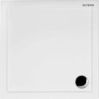Oltens Vindel brodzik 90x90 cm kwadratowy akrylowy biały, 17004000
