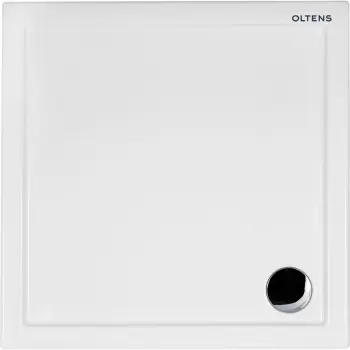 Oltens Vindel brodzik 90x90 cm kwadratowy akrylowy biały, 17004000
