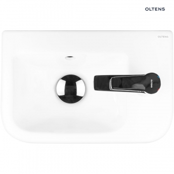Oltens Vernal umywalka 37x24,5 cm wisząca prawa biała 41005000