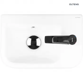 Oltens Vernal umywalka 37x24,5 cm wisząca prawa biała 41005000