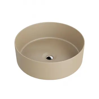 Umywalka nablatowa okrągła 37cm Lavita Merida Light Khaki