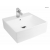 Oltens Hyls umywalka 47cm nablatowa kwadratowa z powłoką SmartClean biała 41809000